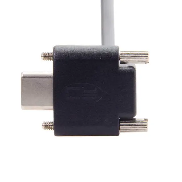 Alt view image 6 of 7 - Down Up Angled USB 3.1 Type-C Dual Screw Locking to Standard USB3.0 Data Cable 90 Degree for Camera 3M