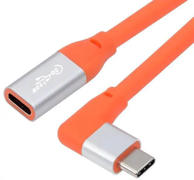 Main image of USB4 20Gbps Male to Female Ultra Soft High Flex Cable Left Right Angled Supports 100W Charging & 8K Display TB3/TB4 Compatible 30CM