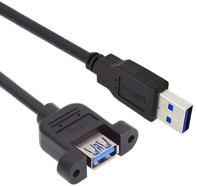 Main image of 5Gbps USB 3.0 Male to Female Type-A Panel Type Header Cable Connector with Screws 30cm