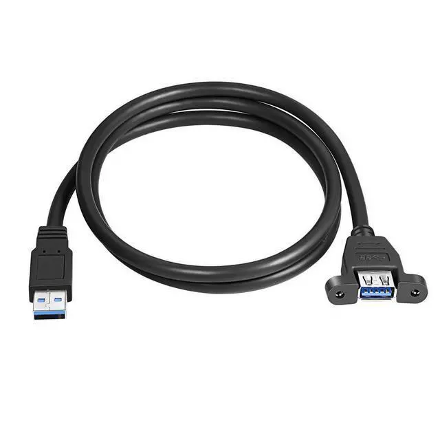 Alt view image 2 of 7 - 5Gbps USB 3.0 Male to Female Type-A Panel Type Header Cable Connector with Screws 50cm
