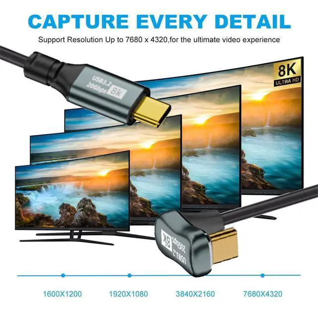 Alt view image 6 of 7 - 20Gbps 100W USB4 Stretch Coiled USB-C Cable 8K Type-C Male to Male Cable Power & Data for Laptop Keyboard Tablet 180cm After Stretch(Opposite Back Angled)