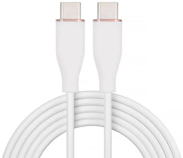 Main image of USB-C Type-C 65W Male to Male 480Mbps Cable Ultra Soft High Flex Hyper Super Flexible Cord White 2M
