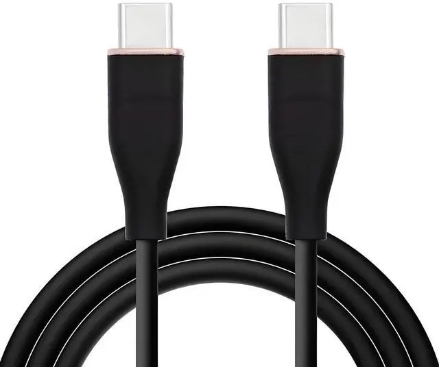 Main image of USB-C Type-C 65W Male to Male 480Mbps Cable Ultra Soft High Flex Hyper Super Flexible Cord Black 1M