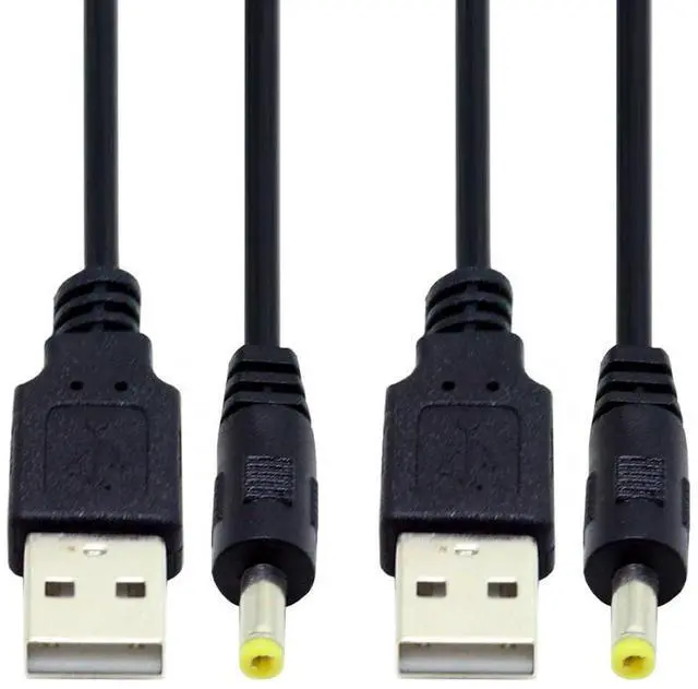 Main image of 2pcs/lot 150cm 24AWG USB 2.0 Male Type-A to 5V DC 4.0x1.7mm DC Power Round Plug Cable