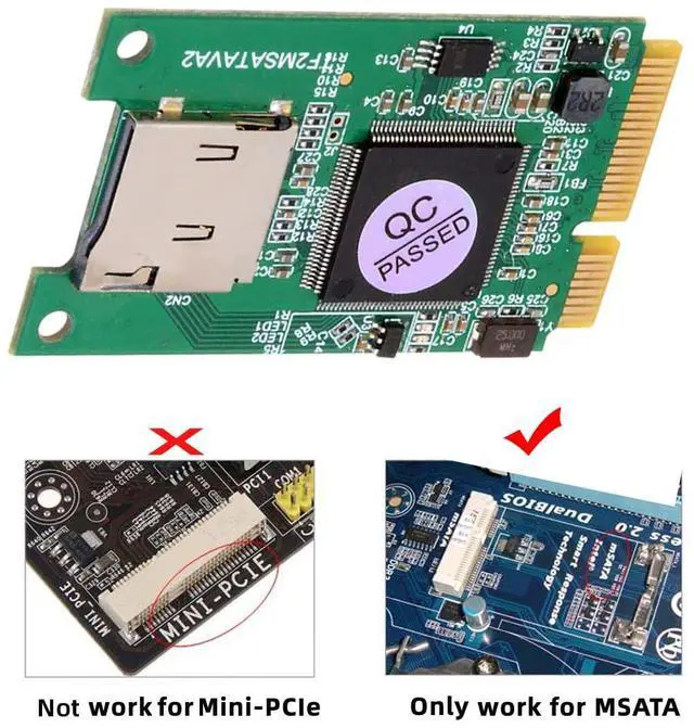 Alt view image 3 of 7 - MSATA 30x50mm to Micro SD T-Flash TF Card Rearder Adapter Embedded for Industrial Mobile SSD
