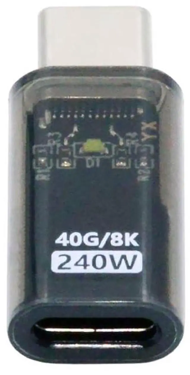 Main image of 40Gbps Type C USB4 Male to Female Extension 240W Power Transparent LED Data 8K Video Adapter for Phone Laptop