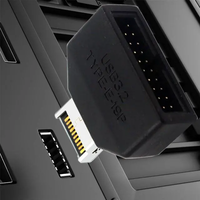 Alt view image 7 of 7 - Type-E USB 3.1 Front Panel Header Male to USB 3.0 20Pin Female Motherboard Port Expansion Adapter with Chipset