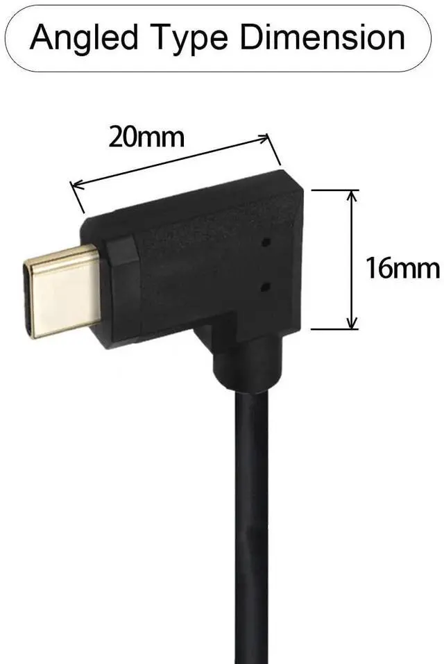 Alt view image 3 of 7 - 90 Degree Left & Right Angled USB-C USB 3.1 Type C Male to Female Extension Data Cable 30cm