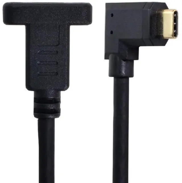 Main image of 90 Degree Left & Right Angled USB-C USB 3.1 Type C Male to Female Extension Data Cable 30cm