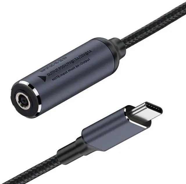Main image of 100W Charge DC Jack Input 4.5X3.0mm to USB-C Type-C Power Cable for Laptop Phone PD9V 5V 20V