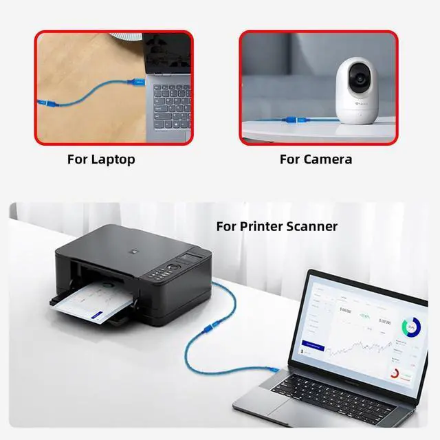 Alt view image 2 of 7 - 5Gbps USB 3.0 Type-A Male to USB3.0 A Female Cable Extension Sleeve for Disk SSD Camera Data Blue 60cm