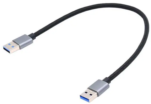 Main image of 5Gbps USB 3.0 Type-A Male to Male Cable Extension for Disk SSD Camera Data Silver 30cm