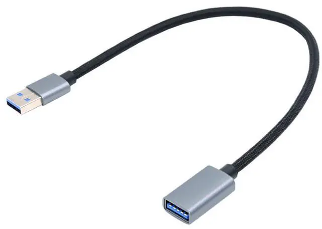 Main image of 5Gbps USB 3.0 Type-A Male to Female Cable Extension for Disk SSD Camera Data Silver 30cm