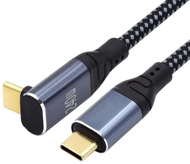Alt view image 6 of 7 - USB-C 240W 480Mbps 48V 5A Type-C Cable Compatible with USB2.0 100W Charging Up Down Angled 90 Degree for Laptop Tablet 100cm