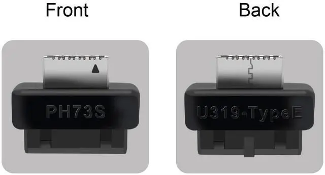 Alt view image 4 of 7 - Overmold USB 3.1 Front Panel Socket Key-A Type-E to USB 3.0 20Pin Header Male Extension Adapter