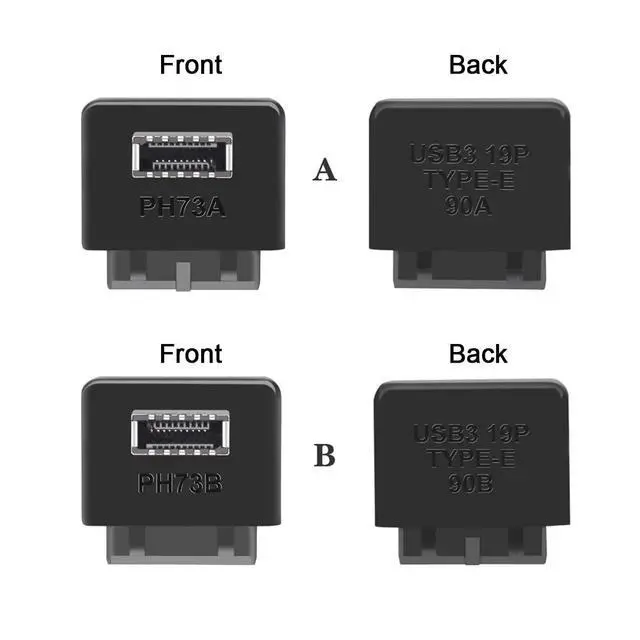 Alt view image 5 of 7 - 2pcs USB 3.1 Front Panel Socket Key-A Type-E to USB 3.0 20Pin Header Male Extension Adapter for Motherboard