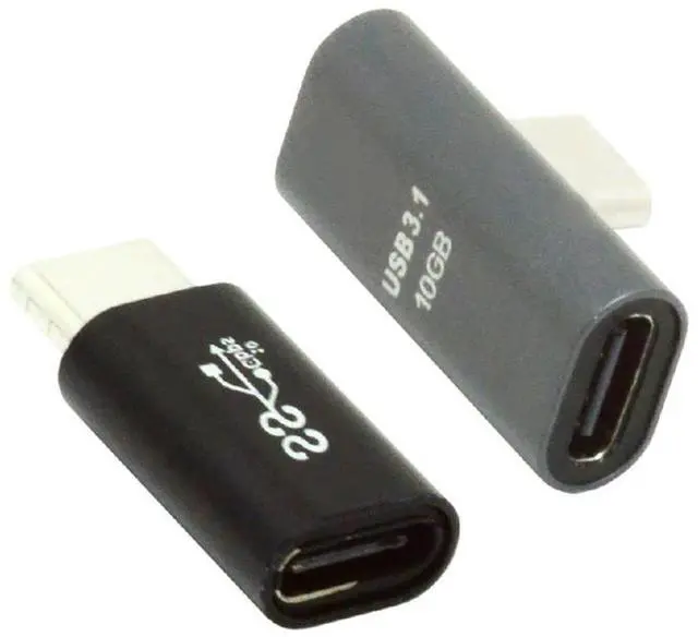 Main image of 2pcs/lot Straight & Low Profile Angled USB 3.1 Type C Male to USB-C Female Power Data 10Gbps Adapter for NS Switch & Phone
