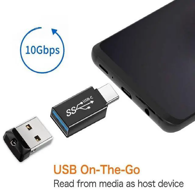 Alt view image 2 of 6 - USB-C Type-C 10Gbps to USB 3.0 OTG Female Adapter for Laptop Tablet Phone Disk Mouse Keyboard