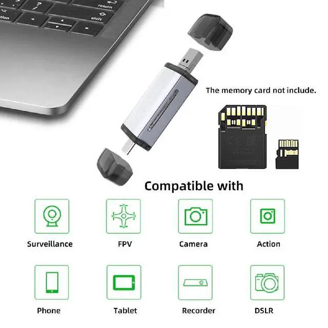 Alt view image 7 of 7 - USB 3.0 Type-A Type-C to UHS-III UHS-II SD4.0 TF Micro-SD Card Reader Writer for Camera & Laptop & Tablet & Phone & Camera