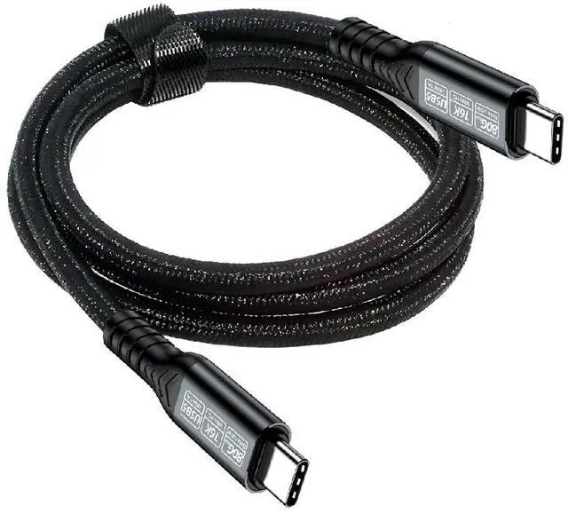 Main image of 240W USB5.0 80Gbps USB-C Male to Male Cable Compatible with USB4.0 Thunderbolt3/4/5 6K@30hz 8K@60Hz 5K@60Hz 200CM
