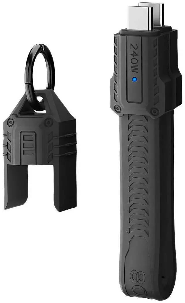 Main image of 240W 80Gbps Flat Slim FPC Cable USB5.0 16K@30hz 8K@60Hz 5K Lanyard Strap Chain Black Compatible with USB4.0 Thunderbolt3/4/5