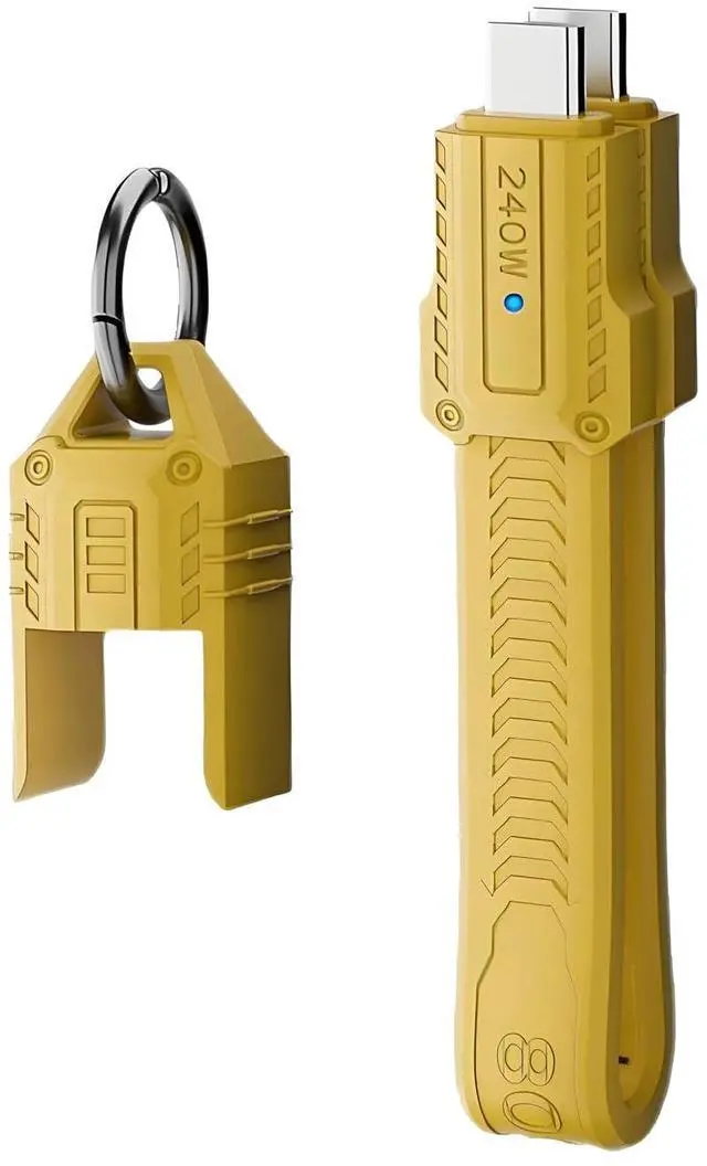 Main image of 240W 80Gbps Flat Slim FPC Cable USB5.0 16K@30hz 8K@60Hz 5K Lanyard Strap Chain Yellow Compatible with USB4.0 Thunderbolt3/4/5
