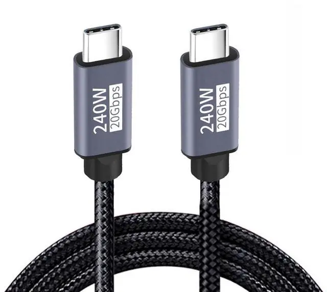 Main image of 20Gbps 240W USB3.2 Cable USB-C 8K 5K 4K USB4.0 Hyper Super Coiled Type-C Fast Charging Cord 2M