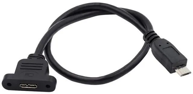 Main image of 480Mbps 5Pin Micro USB 2.0 Male to Micro USB 3.0 Type-B Female Screw Mount Type Extension Cable 50cm