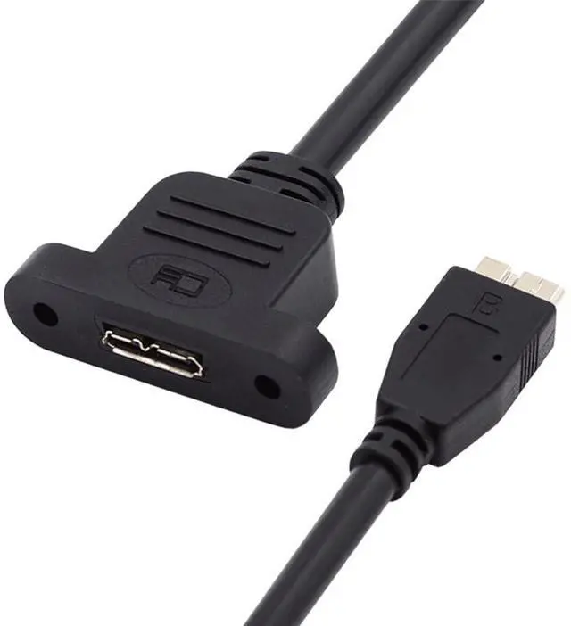 Main image of 5Gbps Micro USB 3.0 Male to Micro USB 3.0 Female Type-B Screw Mount Type Extension Cable 50CM