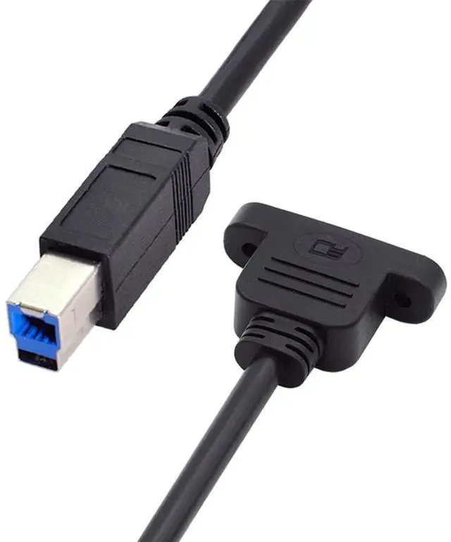 Main image of 5Gbps USB 3.0 Type B Male to Micro USB 3.0 Female Type-B Screw Mount Type Extension Cable 50CM