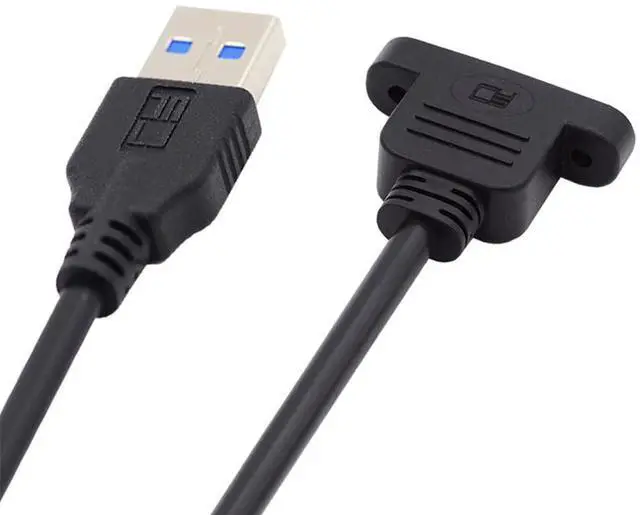 Main image of 5Gbps USB 3.0 Type A Male to Micro USB 3.0 Female Type-B Screw Mount Type Extension Cable 50CM