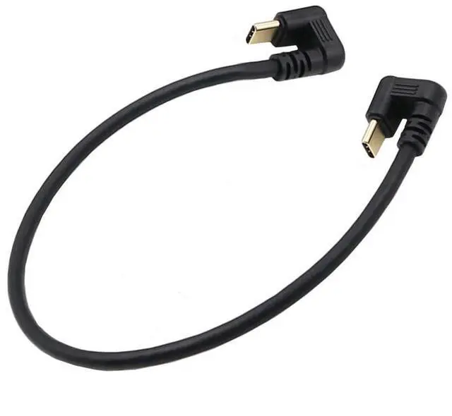 Main image of Power Data Video 10Gbps USB3.0 Type C to USB-C Male to Male Opposite U Shape Back Angled Cable for NS Switch Phone Laptop
