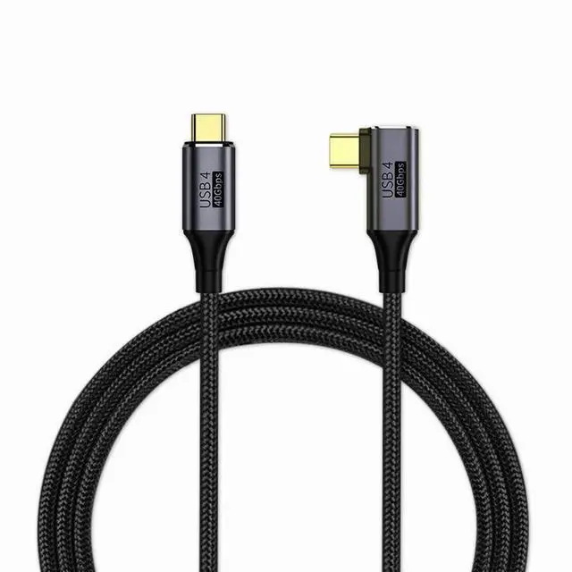 Alt view image 5 of 7 - 40Gbps Angled USB4 Cable with 100W Charging and 8K@60Hz 5K@60Hz USB4.0 Compatible with Thunderbolt3/4 50cm