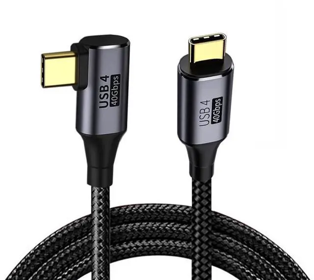 Alt view image 6 of 7 - 40Gbps Angled USB4 Cable with 100W Charging and 8K@60Hz 5K@60Hz USB4.0 Compatible with Thunderbolt3/4 50cm