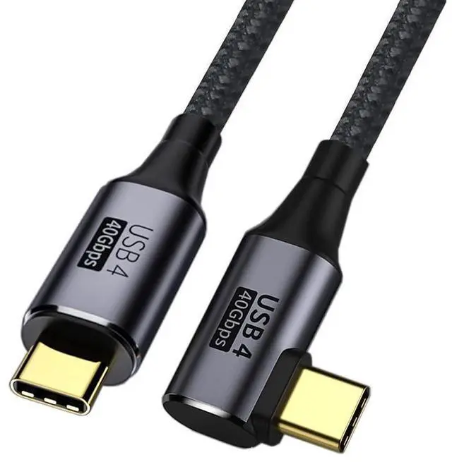Alt view image 7 of 7 - 40Gbps Angled USB4 Cable with 100W Charging and 8K@60Hz 5K@60Hz USB4.0 Compatible with Thunderbolt3/4 50cm