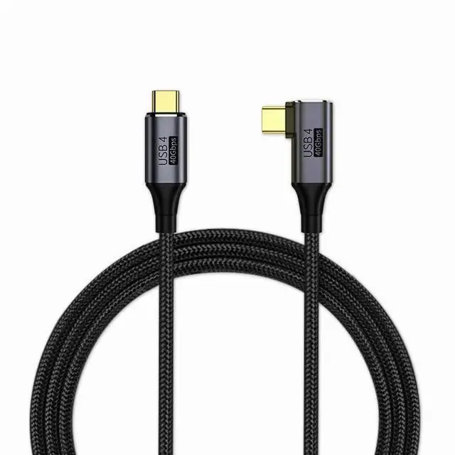 Alt view image 2 of 7 - 40Gbps Angled USB4 Cable with 100W Charging and 8K@60Hz 5K@60Hz USB4.0 Compatible with Thunderbolt3/4 30cm