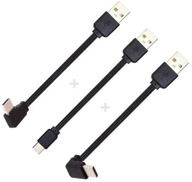Alt view image 5 of 7 - 3pcs/lot USB 2.0 Type-A Male to USB-C Type-C Male Angled Data Flat Slim FPC Cable for FPV & Disk & Phone 13cm