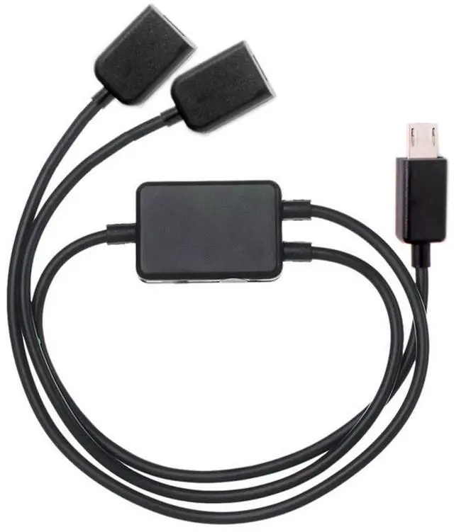 Main image of Micro USB to Dual Ports Micro USB Female Hub Cable for Laptop PC & Mouse & Flash Disk