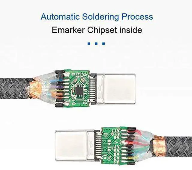 Alt view image 5 of 7 - 10Gbps USB-C USB 3.1 Type C Gen2 Male to Male Data Video 100W Cable with E-Marker for Tablet & Phone & Laptop 1M