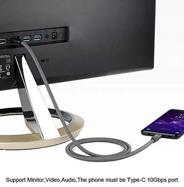 Alt view image 7 of 7 - 10Gbps USB-C USB 3.1 Type C Gen2 Male to Male Data Video 100W Cable with E-Marker for Tablet & Phone & Laptop 1M