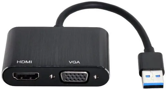 Main image of USB 3.0 2.0 to HDMI VGA HDTV Adapter Cable External Graphics Card for Windows Laptop