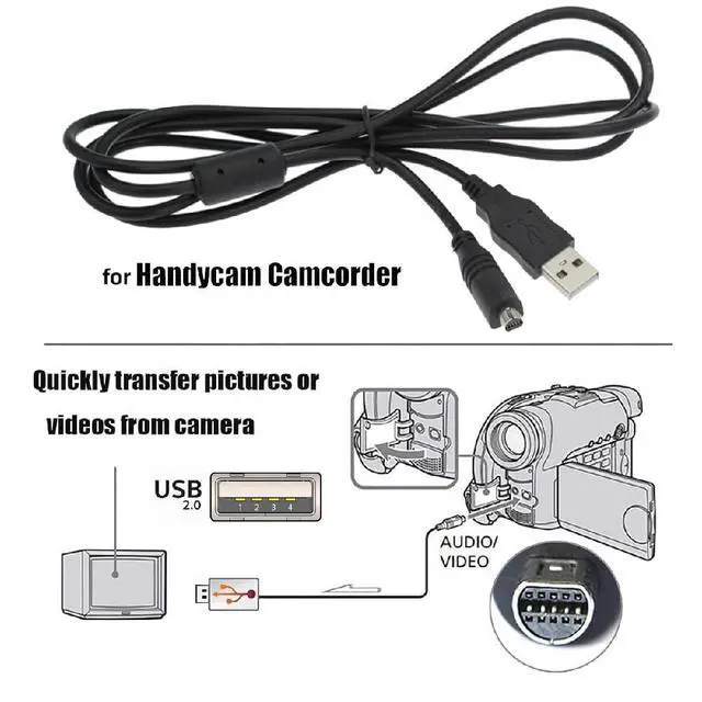 Alt view image 7 of 7 - USB2.0 Type-A Host to Camcorder 10Pin Data Power Cable VMC-15FS for 10Pin DCR-705E 602E SR42 605E HC46E DVD7E 803E 805E
