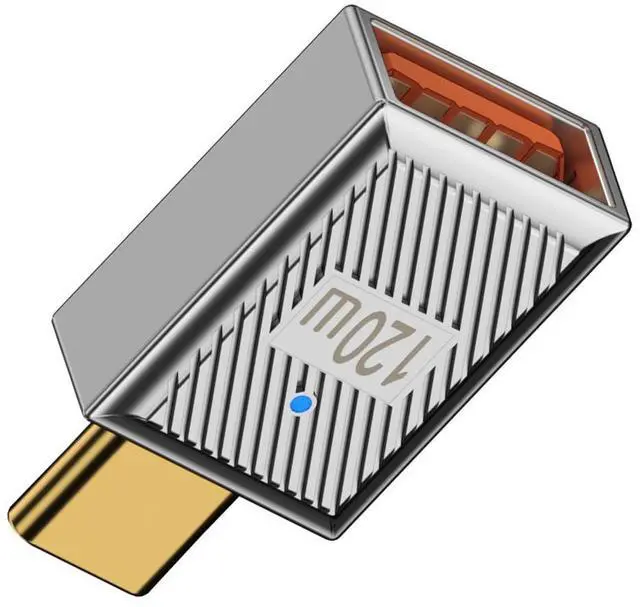 Main image of USB C to USB Adapter Aluminum Alloy USB C Male to USB Female 10Gbps Data Transfer PD 120W Fast Charging Converter Adapter