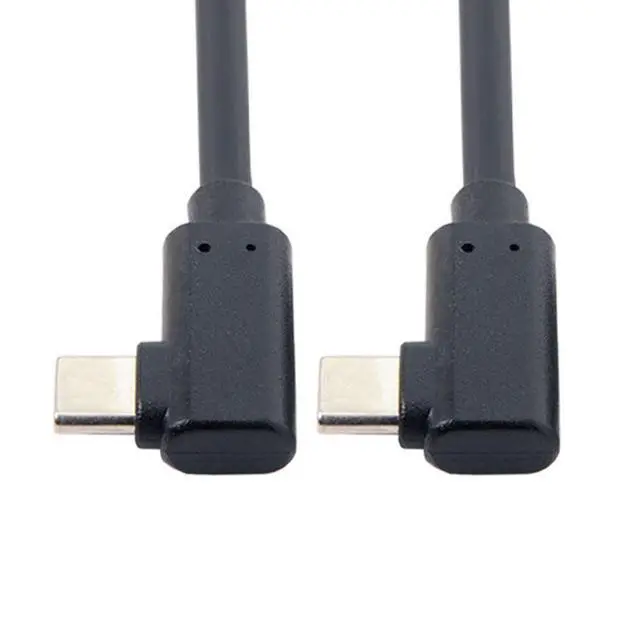 Alt view image 6 of 7 - USB C to C Cable USB 3.1 Gen 2 10Gbps USB C Male to Male 90 Degree Angled PD 65W Fast Charging Extension Cable 1.0M