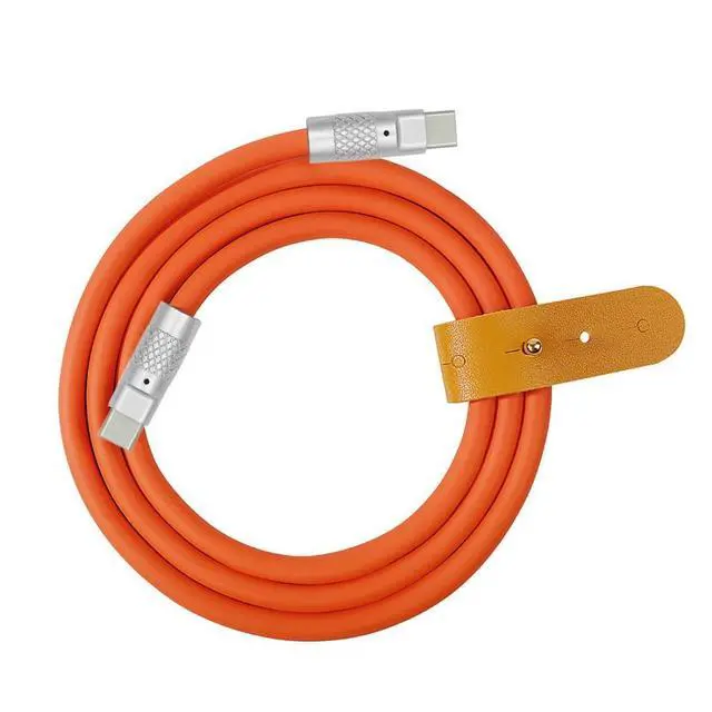 Alt view image 6 of 6 - USB C to C Cable,USB 2.0 Type C Male to USB C Male Ultra Soft 120W Power Fast Charge Data Transfer Extension Cable 1.0M with Charging Indicator