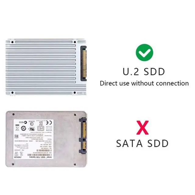 Alt view image 2 of 7 - SFF-8643 to PCI-E 4X Adapter with SFF-8639 to SFF-8643 Cable for Mainboard U.2 SFF-8639 SSD Expansion