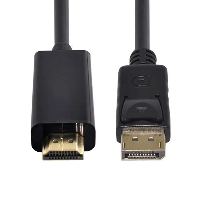 Alt view image 3 of 6 - DisplayPort to HDMI Display Cable,Gold-Plated DisplayPort Male to HDMI Male Uni-Directional Adapter 1920x1200 1080P 6ft