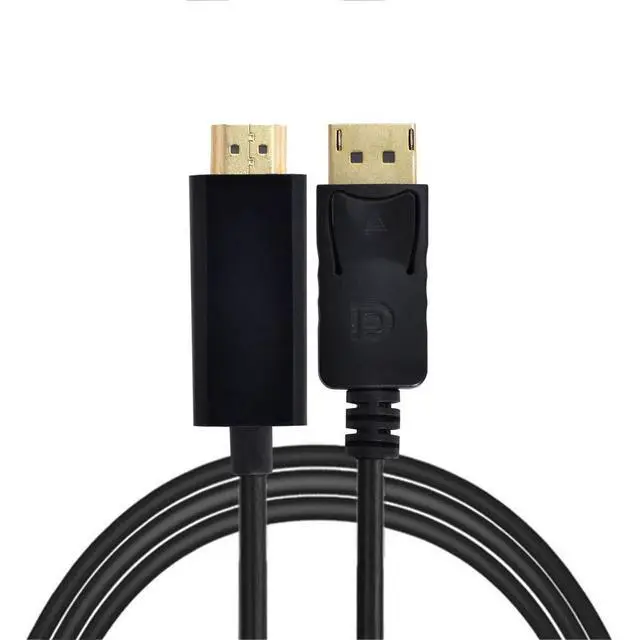 Alt view image 4 of 6 - DisplayPort to HDMI Display Cable,Gold-Plated DisplayPort Male to HDMI Male Uni-Directional Adapter 1920x1200 1080P 6ft