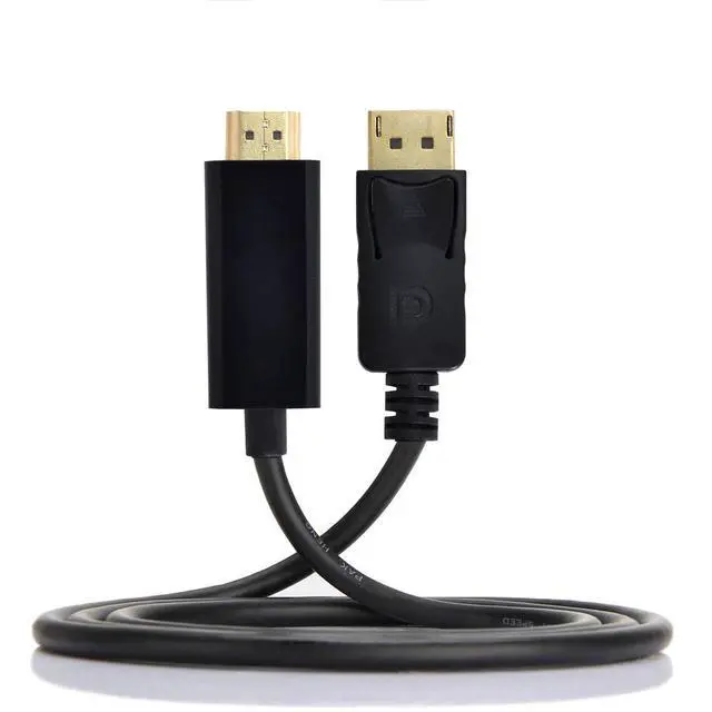 Alt view image 5 of 6 - DisplayPort to HDMI Display Cable,Gold-Plated DisplayPort Male to HDMI Male Uni-Directional Adapter 1920x1200 1080P 6ft