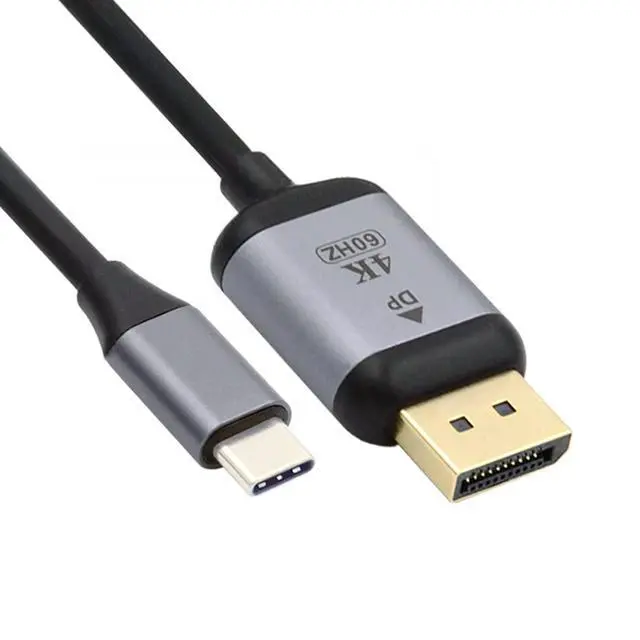Alt view image 2 of 7 - USB-C to DisplayPort Cable 6ft 4K@60Hz 2K@165Hz Type-C USB3.1 to Display Port Cord Compatible with Mac Surface Laptop